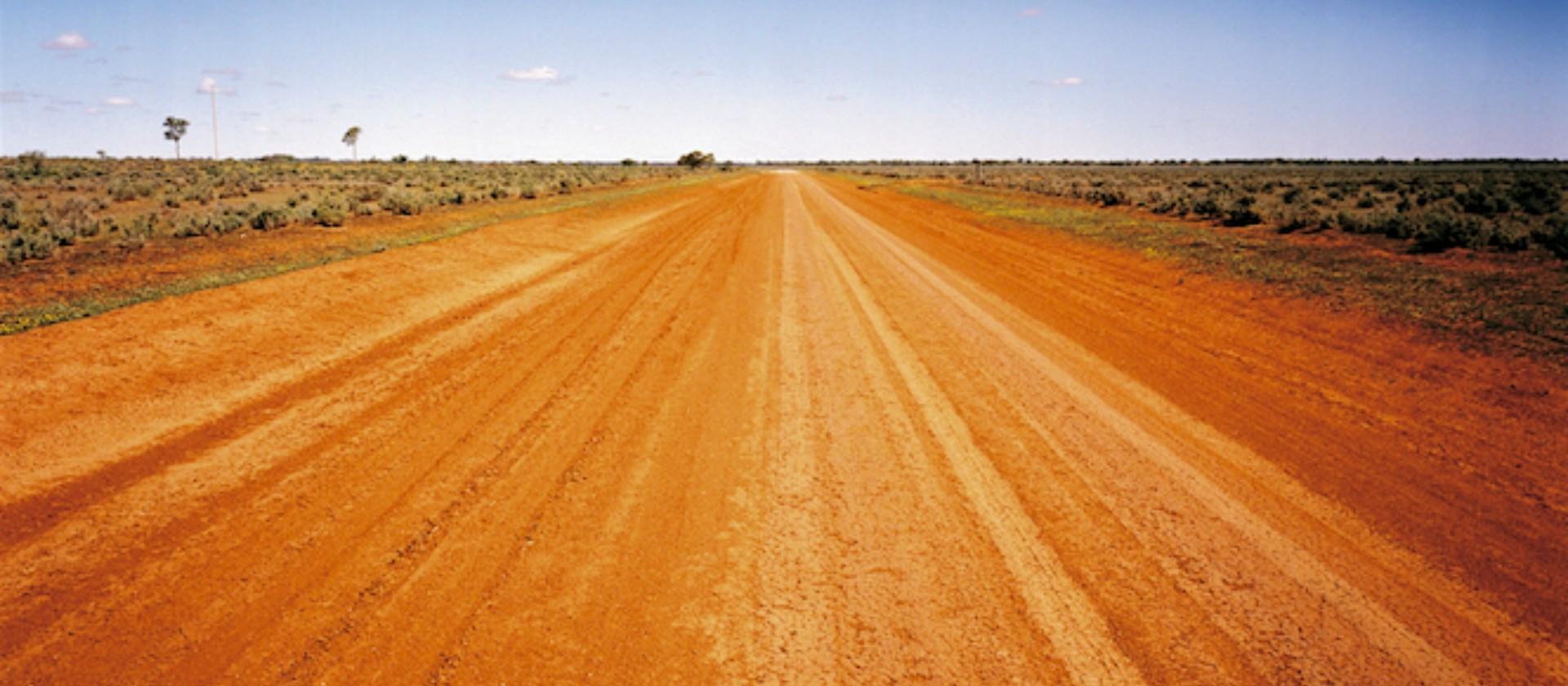 Red dirt road at Mundi Mundi Near Broken Hill